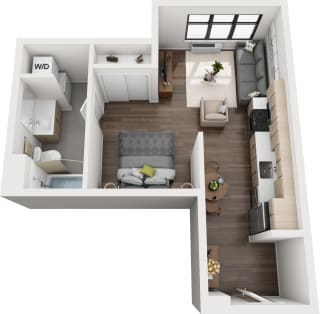 Storyline Apartments 1 Bedroom B Floor Plan