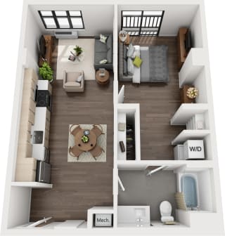 Storyline Apartments 1 Bedroom K Floor Plan