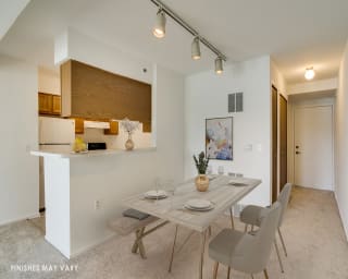 Dining Room with Hallway View at Northport Apartments, MI 48044
