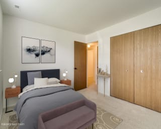 Cozy Bedroom with Closet at Northport Apartments, Macomb