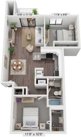 Two Bedroom One Bath Renovated Apartment Two Bedroom One Bath Renovated Apartment at The Crossings Apartments in Grand Rapids, MI