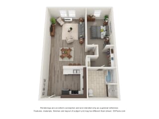192nd West Lofts One Bedroom Floor Plan