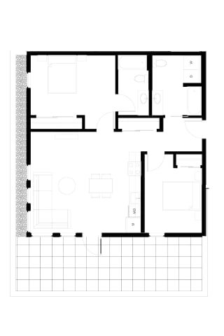 Muir Apartments Two Bedroom C4 Floor Plan