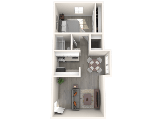 SITE Scottsdale Apartments A2 3D Floor Plan