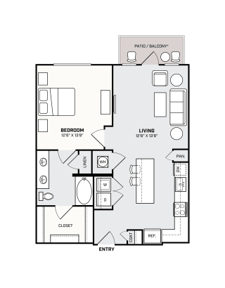 Southside Apartments A8 Floor Plan