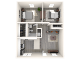 SITE Scottsdale Apartments B1 3D Floor Plan
