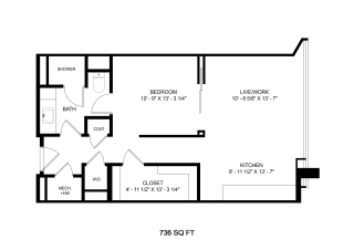 Mission Lofts Apartments Desire 2D Floor Plan