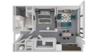 Mission Lofts Apartments Desire 3D Live Floor Plan