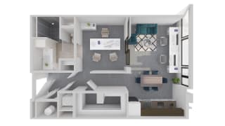 Mission Lofts Apartments Desire 3D Work Floor Plan
