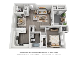 Prelude at Paramount Apartments 1A Floor Plan