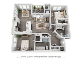 Prelude at Paramount Apartments 2A Floor Plan