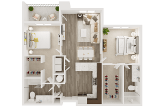 spacious 2 bedroom luxury apartment