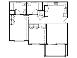 Willow View floorplan image of 2-bedroom A