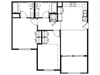 Willow View floorplan image of 2-bedroom B