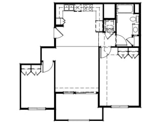 Willow View floorplan image of 2-bedroom D