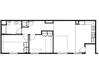 Willow View floorplan image of 2-bedroom E