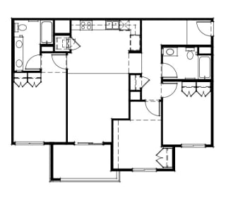 Willow View floorplan image of 3-bedroom B