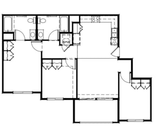 Willow View floorplan image of 3-bedroom C