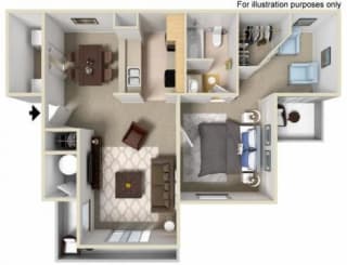 1 bedroom apartment floor plan