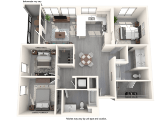 Vive Luxe Apartments C1 Floor Plan