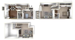 2 bedroom 2 bath apartment floor plan