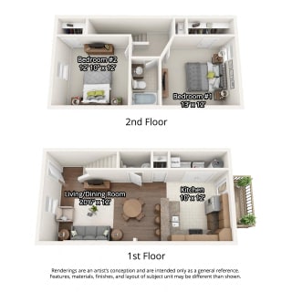 2 bedroom floorplan without garage