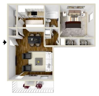 Floor Plan One Bedroom