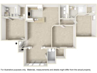 Floor Plan 3 Bedroom Sunroom