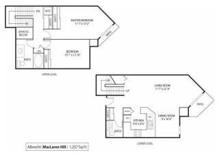 MacLaren Hill Apartments in St. Paul, MN 2 Bedroom 1.5 Bathroom Apartment