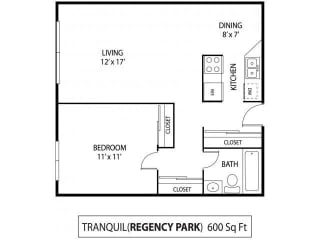 Regency Park Apartments in North St. Paul, MN 1 Bedroom 1 Bath
