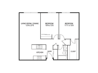 Silver Ridge Apartments in Maplewood, MN 2 Bedroom 1 Bath