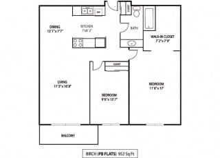 Floor Plan Birch and Cottonwood