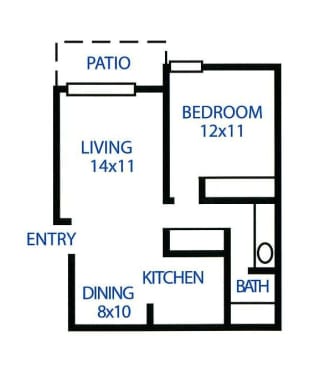 Floor Plan One Bedroom A