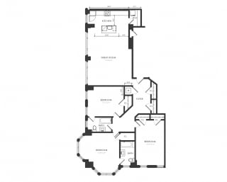 Floor Plan Residence E - 3 Bedroom Executive