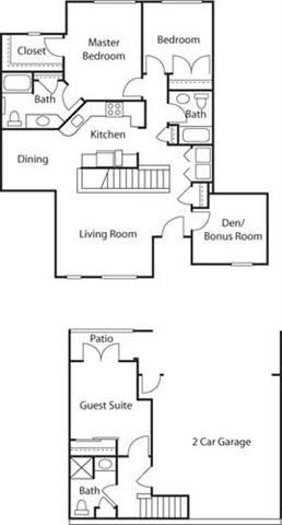 Townhouse with Den II- 55&#x2B; Adult Living Floorplan at Reunion at Redmond Ridge, 11315 Trilogy Pkwy NE