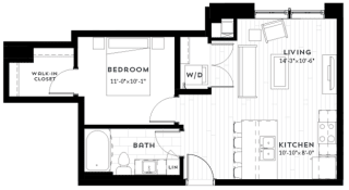 1A Floor plan at Custom House, Minnesota, 55101