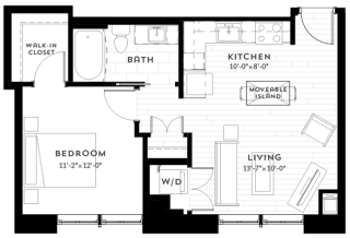 1C Floor plan at Custom House, St. Paul, MN 55101