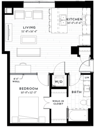 1G Floor plan 1G Floor plan at Custom House, St. Paul, 55101