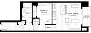 1W Floor plan 1W Floor plan at Custom House, St. Paul