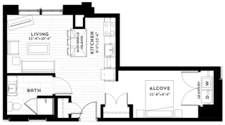 A2 Floor plan at Custom House, St. Paul, MN