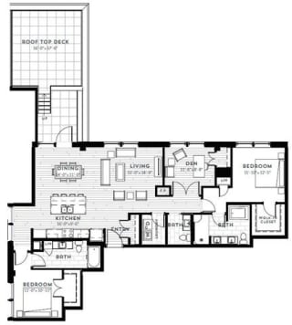 PH2 Floor plan at Custom House, St. Paul, MN