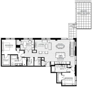 PH6 Floor plan PH6 Floor plan at Custom House, St. Paul, Minnesota