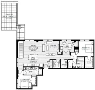 PH7 Floor plan PH7 Floor plan at Custom House, St. Paul