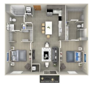 Broadway floor plan-The Preserve at Normandale Lake luxury apartments in Bloomington, MN
