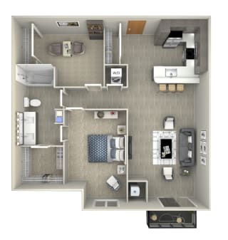 Franklin floor plan-The Preserve at Normandale Lake luxury apartments in Bloomington, MN