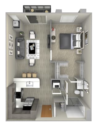 Lyndale B floor plan-The Preserve at Normandale Lake luxury apartments in Bloomington, MN
