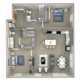 Vincent floor plan-The Preserve at Normandale Lake luxury apartments in Bloomington, MN