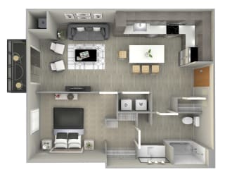 Washington B floor plan-The Preserve at Normandale Lake luxury apartments in Bloomington, MN