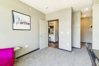 Large bedroom with spacious walk in closet at 360 at Jordan West in West Des Moines, IA