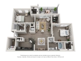 Dixon Floor Plan 1311 Sq Ft Dixon Floor Plan at Greystone Pointe, Knoxville, TN, 37932